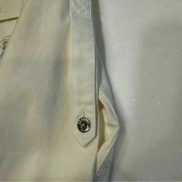 RARE Lauren Ralph Lauren Women’s White Button Up Shirt W/ Tea Pot Embroidery S - Picture 12 of 13